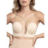 BYE-BRA - BRA WITHOUT HANDLES SHAPE U BLACK CUP A - 53Xshop