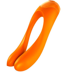 SATISFYER - CANDY CANE FINGER VIBRATOR ORANGE - 53Xshop