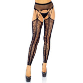 LEG AVENUE - FOOTLESS GARTERBELT STOCKINGS ONE SIZE - 53Xshop