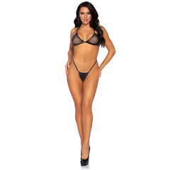 LEG AVENUE - FISHNET BIKINI TOP AND G-STRING ONE SIZE - 53Xshop