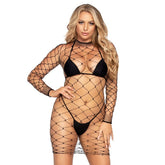 LEG AVENUE - FENCE NET MINI DRESS ONE SIZE - 53Xshop