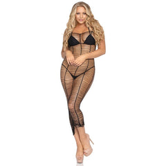 LEG AVENUE - HORIZONTAL NET MAXI DRESS ONE SIZE - 53Xshop