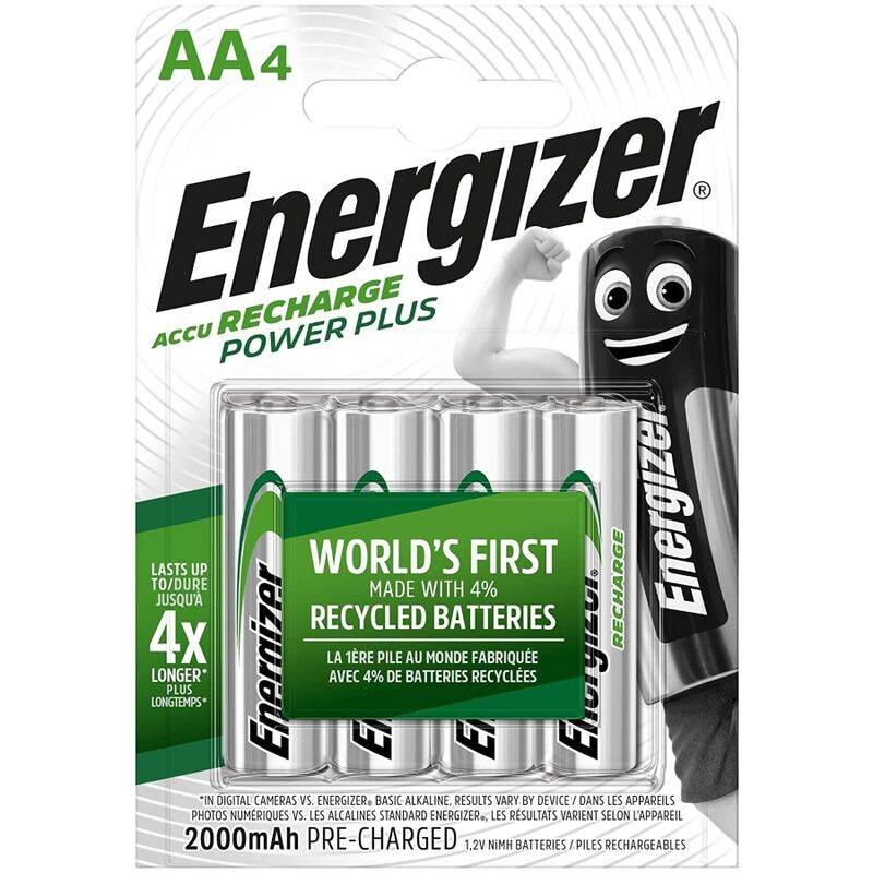 ENERGIZER - RECHARGEABLE BATTERIES AA4 BLISTER 4 - 53Xshop