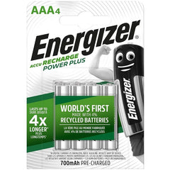 ENERGIZER - RECHARGEABLE BATTERIES AAA4 BLISTER 4 - 53Xshop