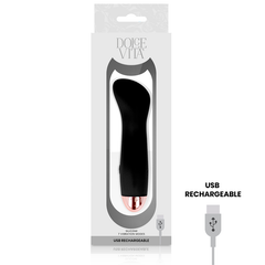 DOLCE VITA - RECHARGEABLE VIBRATOR ONE BLACK 7 SPEED - 53Xshop