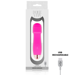 DOLCE VITA - RECHARGEABLE VIBRATOR THREE PINK 7 SPEEDS - 53Xshop