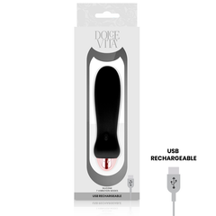 DOLCE VITA - RECHARGEABLE VIBRATOR FIVE BLACK 7 SPEEDS - 53Xshop