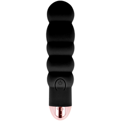 DOLCE VITA - RECHARGEABLE VIBRATOR SIX BLACK 7 SPEEDS - 53Xshop