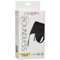 CALEXOTICS - BOUNDLESS THONG WITH GARTER L/XL - 53Xshop
