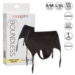 CALEXOTICS - BOUNDLESS THONG WITH GARTER S/M - 53Xshop
