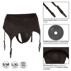 CALEXOTICS - BOUNDLESS THONG WITH GARTER S/M - 53Xshop