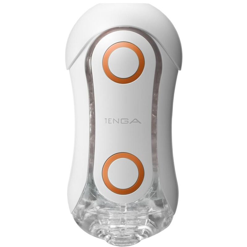 TENGA - FLIP ORB STRONG CRASH MASTURBATOR WHITE AND ORANGE - 53Xshop