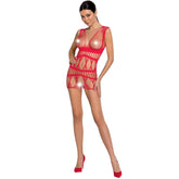 PASSION - WOMAN BS089 BODYSTOCKING ROJO TALLA UNICA - 53Xshop