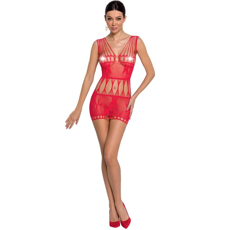 PASSION - WOMAN BS090 BODYSTOCKING ROJO TALLA UNICA - 53Xshop