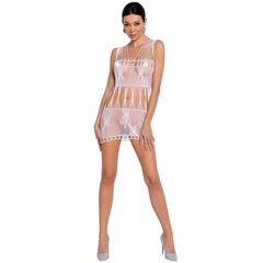 PASSION - WOMAN BS090 BODYSTOCKING BLANCO TALLA UNICA - 53Xshop