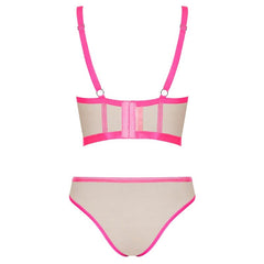 OBSESSIVE - NUDELIA SET TWO PIECES PINK S/M - 53Xshop