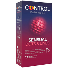 CONTROL - SENSUAL DOTS & LINES POINTS AND STRETCH MARKS 12 UNITS - 53Xshop
