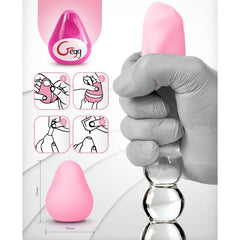 G-VIBE - REUSABLE TEXTURED MASTURBATOR EGG PINK - 53Xshop