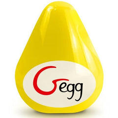 G-VIBE - REUSABLE YELLOW TEXTURED MASTURBATOR EGG - 53Xshop