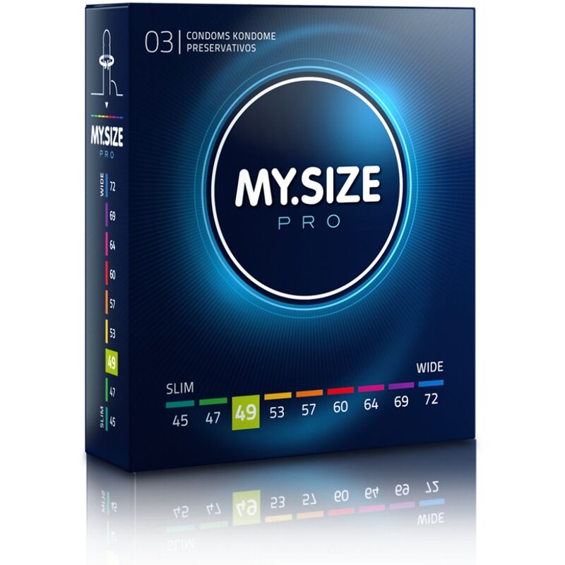 MY SIZE - PRO CONDOMS 49 MM 3 UNITS - 53Xshop