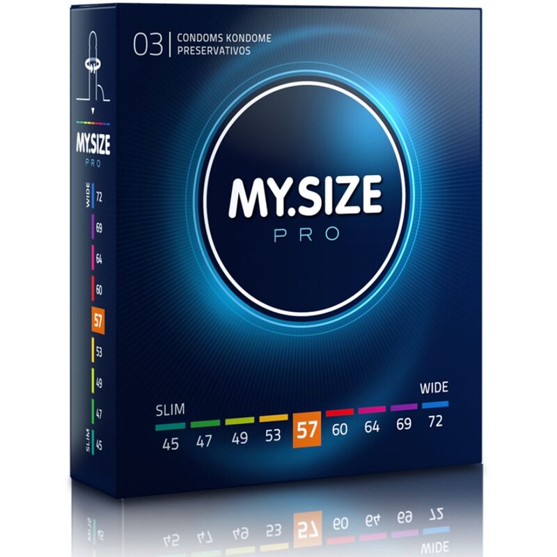 MY SIZE - PRO CONDOMS 57 MM 3 UNITS - 53Xshop