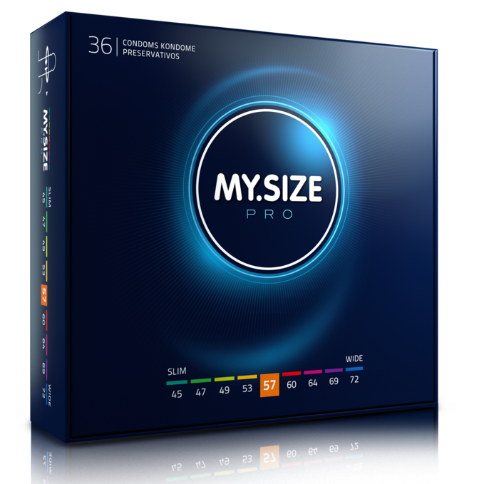 MY SIZE - PRO CONDOMS 57 MM 36 UNITS - 53Xshop