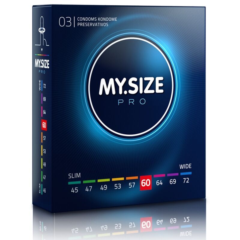 MY SIZE - PRO CONDOMS 60 MM 3 UNITS - 53Xshop