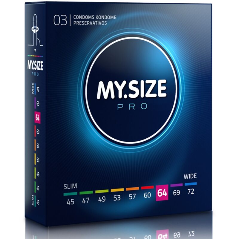 MY SIZE - PRO CONDOMS 64 MM 3 UNITS - 53Xshop