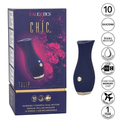 CALEXOTICS - CHIC TULIP MASAJEADOR - AZUL - 53Xshop