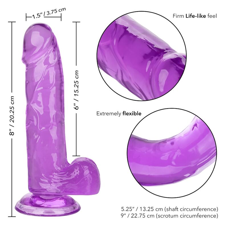CALEXOTICS - SIZE QUEEN DILDO PURPLE 15.3 CM - 53Xshop