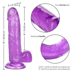CALEXOTICS - SIZE QUEEN DILDO PURPLE 15.3 CM - 53Xshop