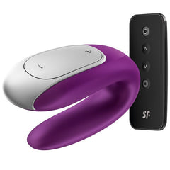 SATISFYER - DOUBLE FUN PARTNER VIBRATOR PURPLE - 53Xshop