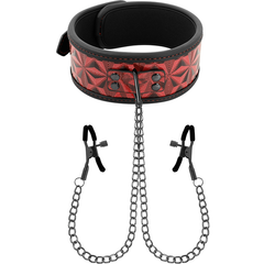 BEGME - RED EDITION COLLAR WITH NIPPLE CLAMPS WITH NEOPRENE LINING - 53Xshop