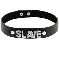 COQUETTE CHIC DESIRE - SLAVE VEGAN LEATHER CHOKER - 53Xshop