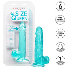 CALEXOTICS - SIZE QUEEN DILDO BLUE 15.3 CM - 53Xshop
