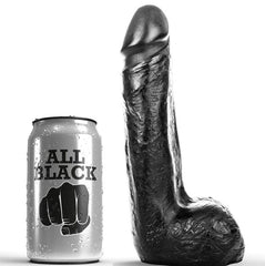 ALL BLACK - SOFT BLACK REALISTIC DILDO 20 CM - 53Xshop