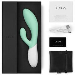 LELO - INA 3 GREEN RABBIT VIBRATOR LUXURY SEAWEED - 53Xshop