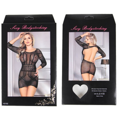 QUEEN LINGERIE - NET BODY DRESS S/L - 53Xshop