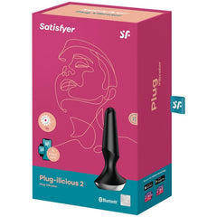 SATISFYER - PLUG ILICIOUS 2 PLUG VIBRATOR BLACK - 53Xshop
