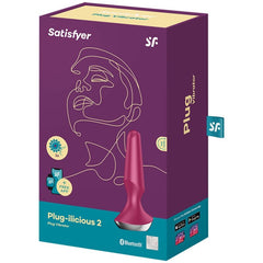 SATISFYER - PLUG ILICIOUS 2 PLUG VIBRATOR BERRY - 53Xshop