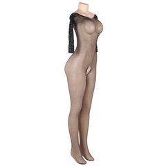 QUEEN LINGERIE - LONG SLEEVE BODYSTOCKING WITH DIAMONDS S/L - 53Xshop