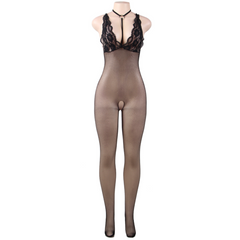 QUEEN LINGERIE - NET BODYSTOCKING WITH S/L OPENING - 53Xshop