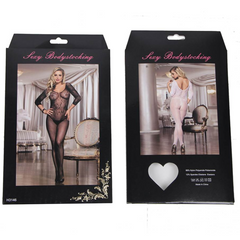QUEEN LINGERIE - BODYSTOCKING WITH OPENING LONG SLEEVE S/L - 53Xshop