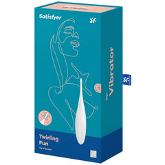 SATISFYER - TWIRLING FUN TIP VIBRATOR WHITE - 53Xshop