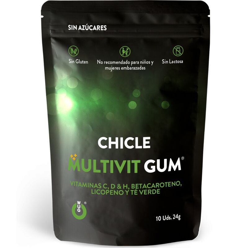 WUG GUM - MULTIVIT VITAMIN C, H, D, BETA-CAROTENE, LYCOPENE AND GREEN TEA 10 UNITS - 53Xshop