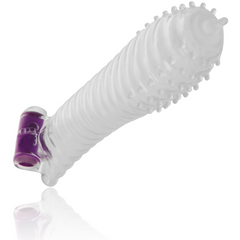 OHMAMA - TEXTURED PENIS SHEATH WITH VIBRATING BULLET - 53Xshop