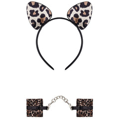OBSESSIVE - TIGERLLA HANDCUFFS AND LEOPARD EARS - 53Xshop