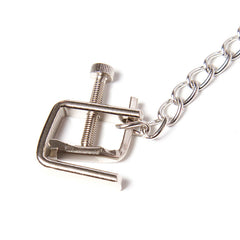 OHMAMA FETISH - METAL SCREW CLAMPS WITH CHAIN - 53Xshop