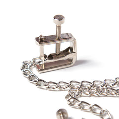 OHMAMA FETISH - METAL SCREW CLAMPS WITH CHAIN - 53Xshop