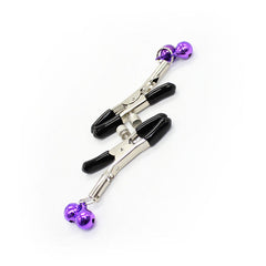 OHMAMA FETISH - NIPPLE Clamps WITH LILAC BELL - 53Xshop